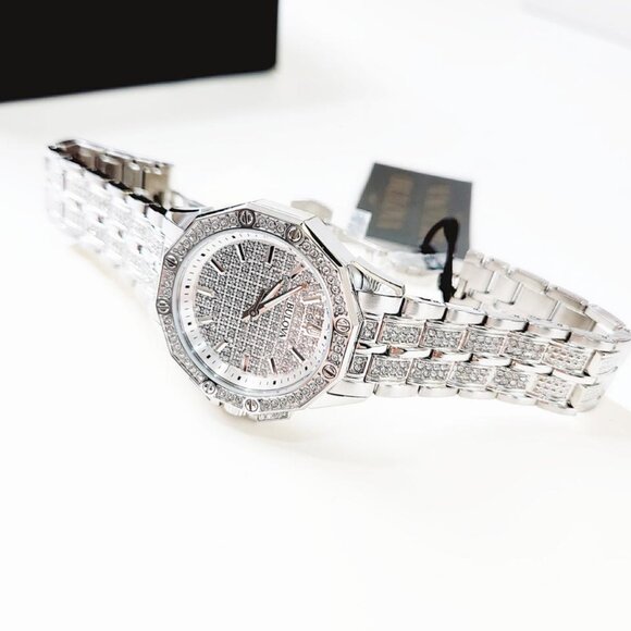 Bulova White Dial Tone Women\'s Diamond Watch